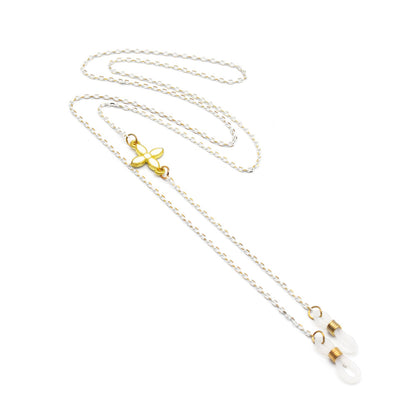 Chice Brillen-Kette mit floralem Detail Brehn