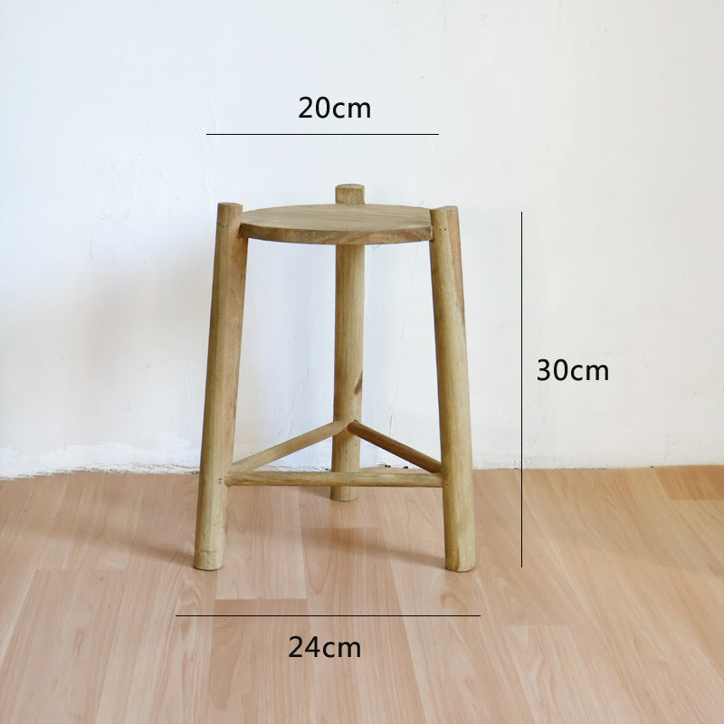 Massiver Holz-Hocker Brehn