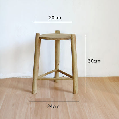 Massiver Holz-Hocker Brehn