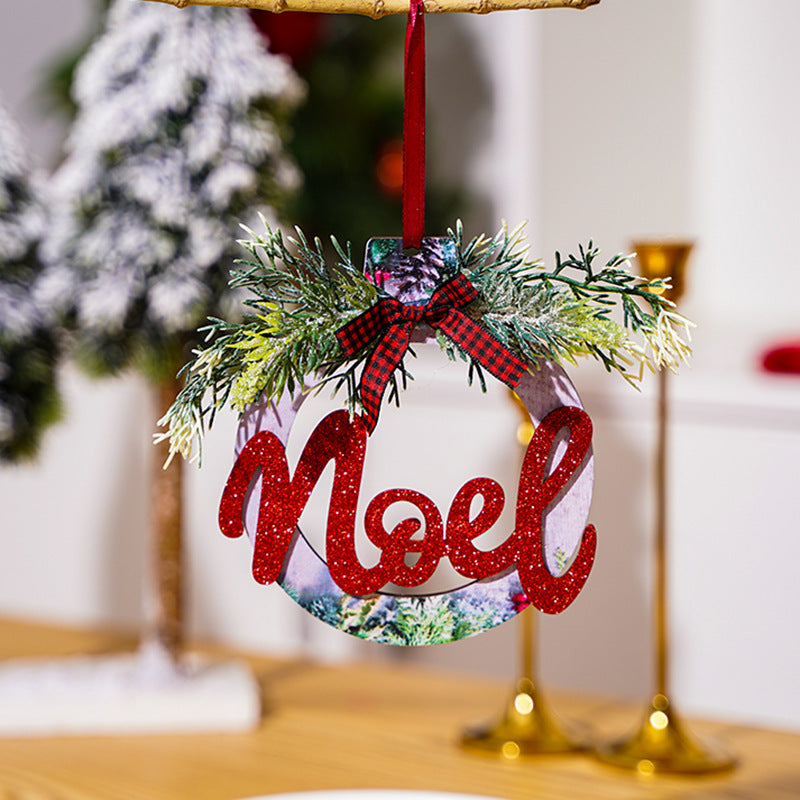 Dekoratives Holzschild mit Weihnachtsbotschaft Brehn