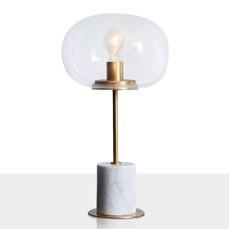 Moderne Minimalistische Tischlampe mit Glasschirm