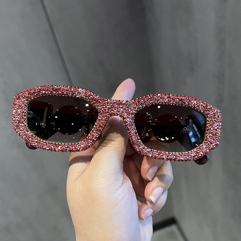 Damen modische Sonnenbrille mit funkelndem Strassrahmen Brehn