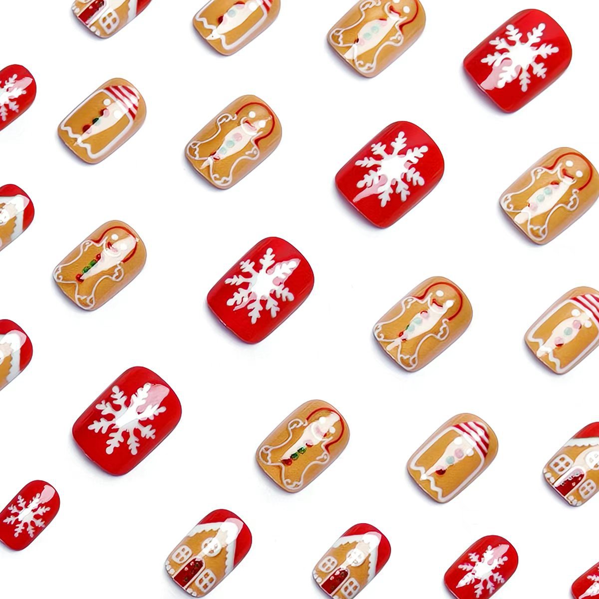 Kunstnägel Im Weihnachtlichen Lebkuchenhaus-Design Brehn