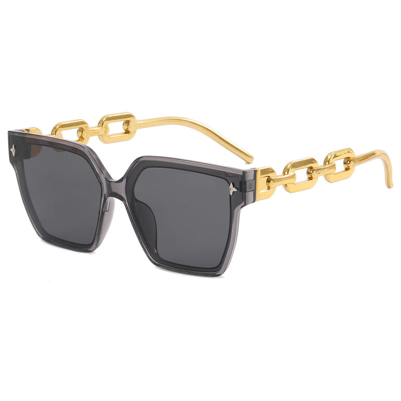 Damen modische quadratische Sonnenbrille mit luxuriösen Akzenten Brehn