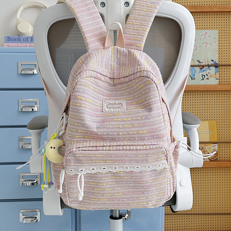 Lässiger Texturierter Schulrucksack