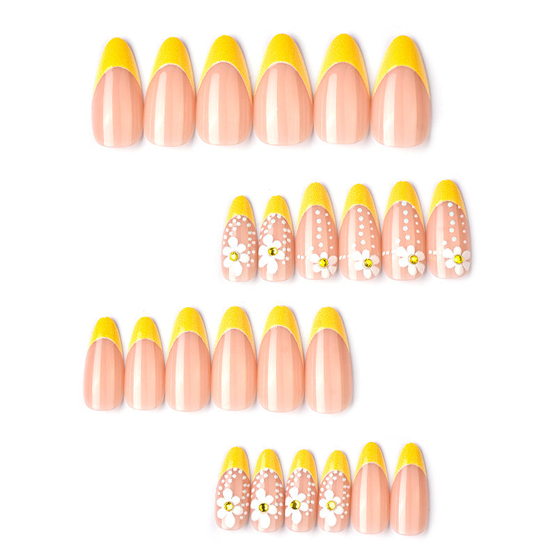 Künstlerisches Floral Design Press-On Nagelkunstset Brehn