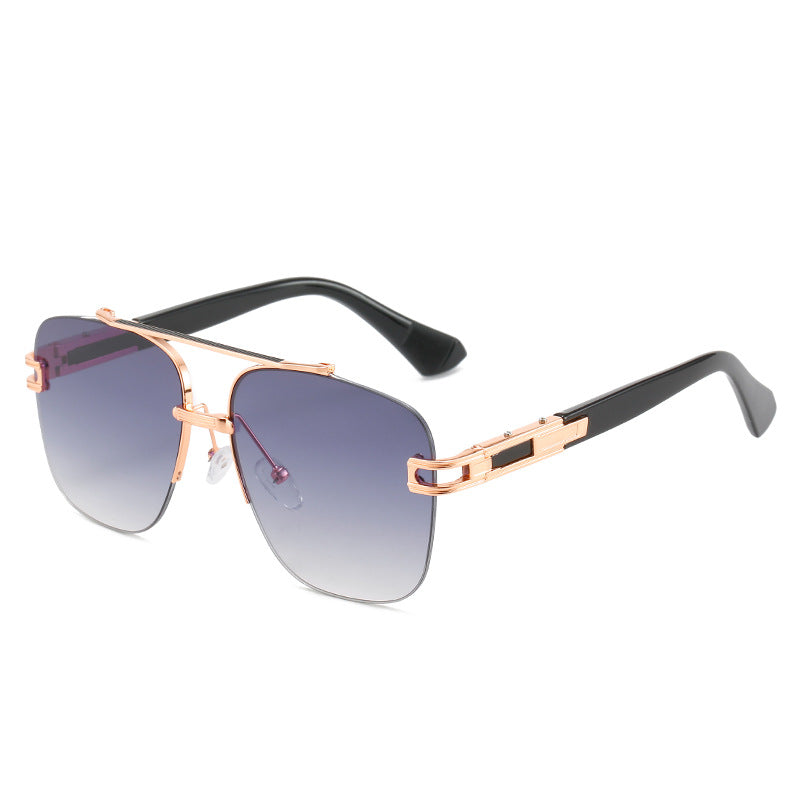 Damen Modische quadratische Sonnenbrille mit elegantem Metallrahmen Brehn