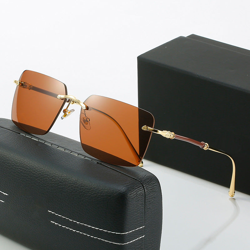 Damen modische Sonnenschutzbrille mit quadratischem Rahmen und luxuriösen Akzenten Brehn