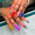 Kreative Mehrfarben-Nagelkunstverlängerungen Brehn