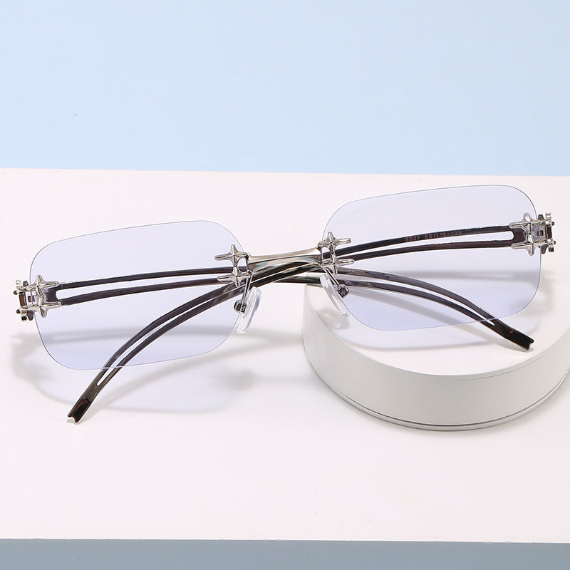 Modische Metall-Sonnenbrille mit Rechteckigem Rahmen Brehn
