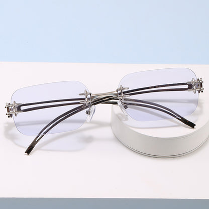Modische Metall-Sonnenbrille mit Rechteckigem Rahmen Brehn