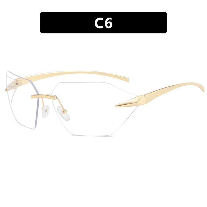 Damen geometrische Sonnenbrille mit elegantem Metallrahmen und polarisierten Gläsern Brehn