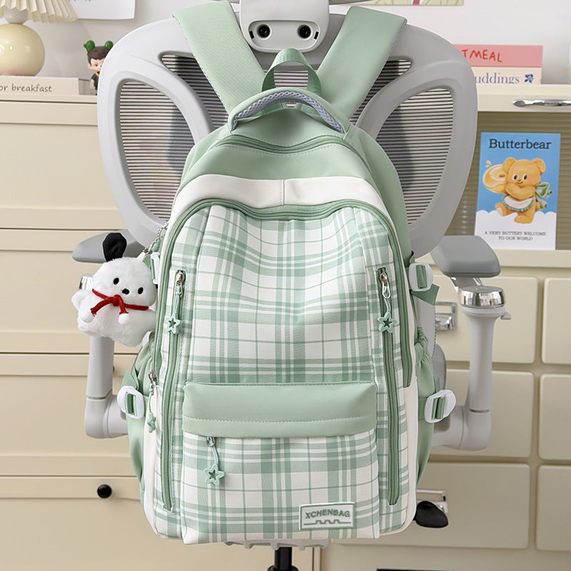 Stylische Karierte Muster Rucksack Brehn