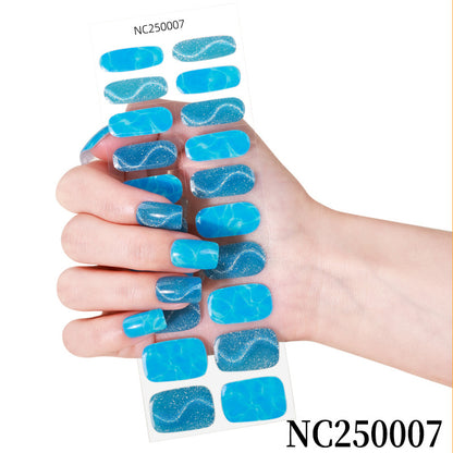 Glitter-Finish Nagel-Wickel