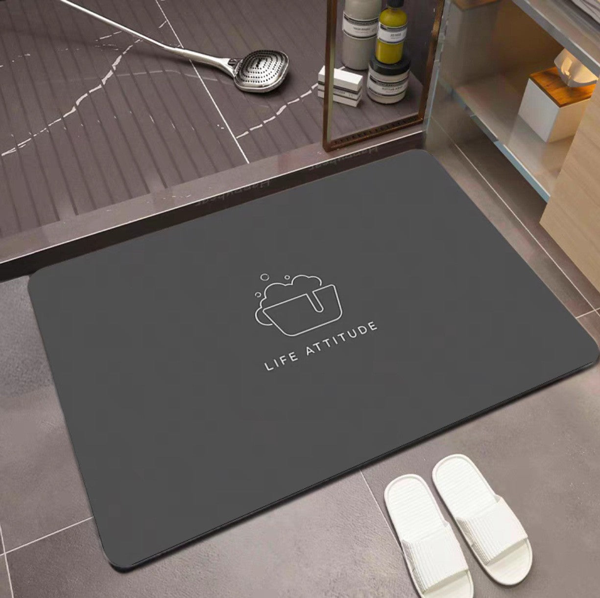Rutschfeste Badezimmermatte Brehn