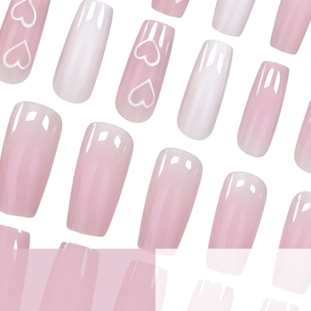 Herz-verzierte Acryl-Nagelkunstverlängerungen Brehn