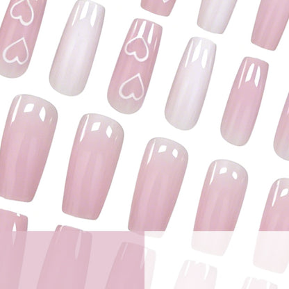 Herz-verzierte Acryl-Nagelkunstverlängerungen Brehn