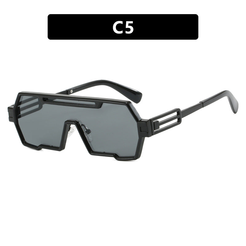 Damen futuristische Sonnenbrille im markanten Sechseckdesign Brehn