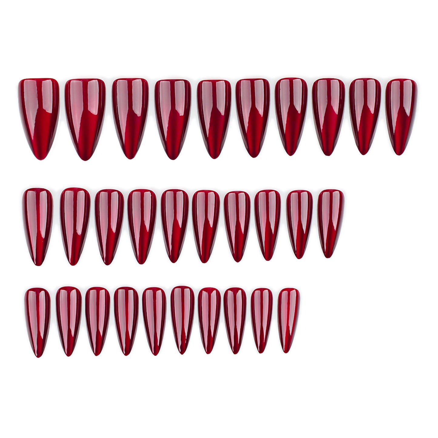 Glänzendes Stiletto Press-On Nail Set Brehn