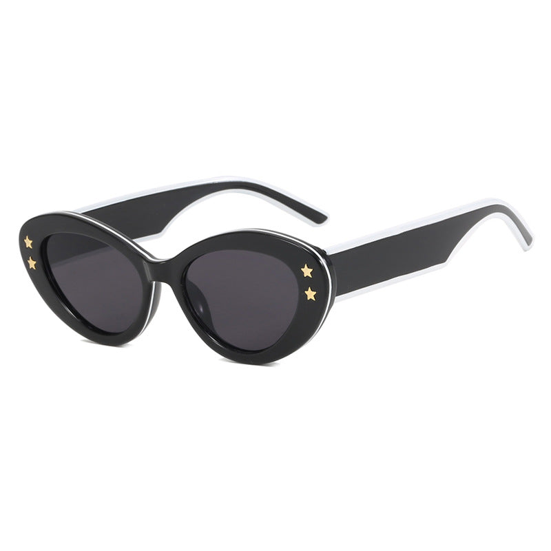 Damen Cat-Eye Sonnenbrille mit luxuriösem Kunststoffrahmen und dekorativen Akzenten Brehn