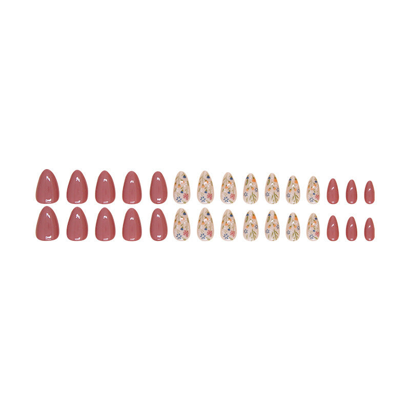 Künstlerische Blumen Press-On Nail Art Brehn