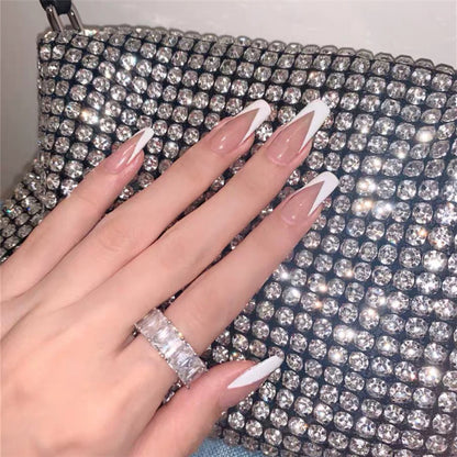 Premium Lange Stiletto Druck-Nägel Brehn