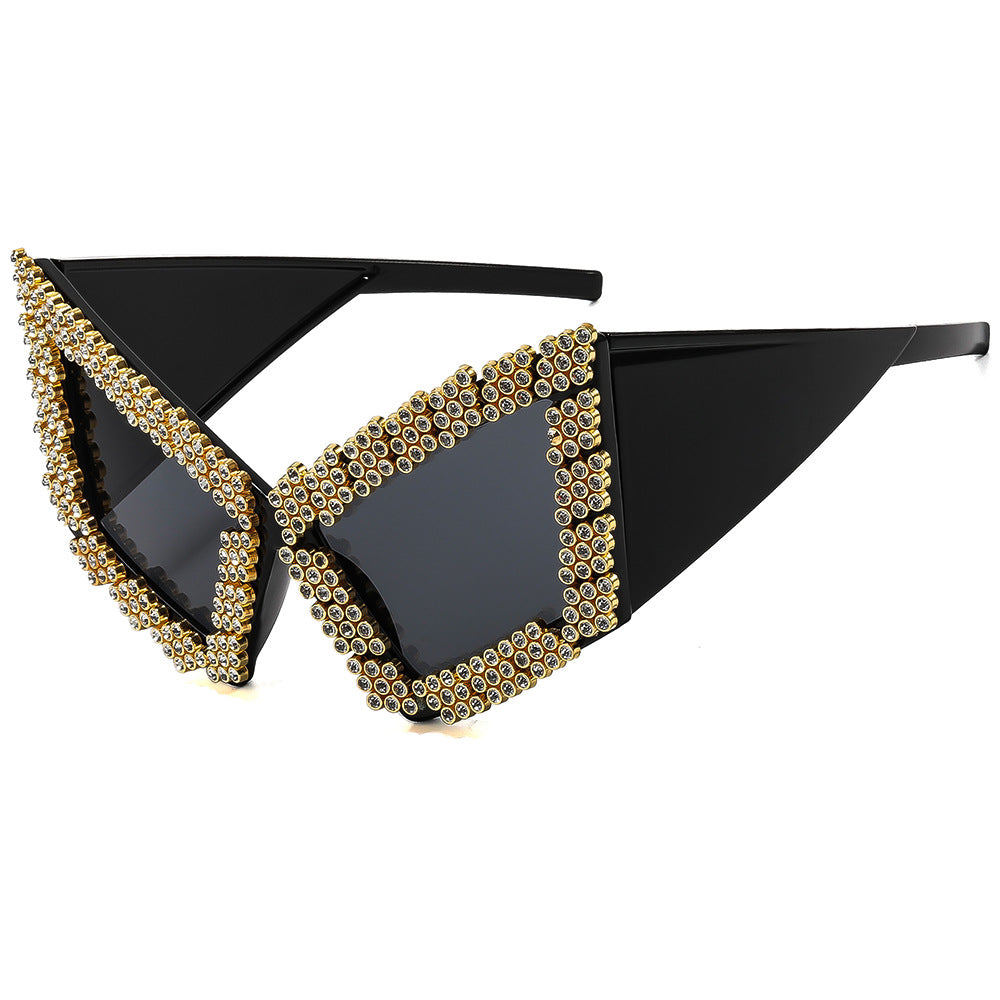 Damen Sonnenbrille im extravaganten Design mit luxuriösem Strassbesatz Brehn