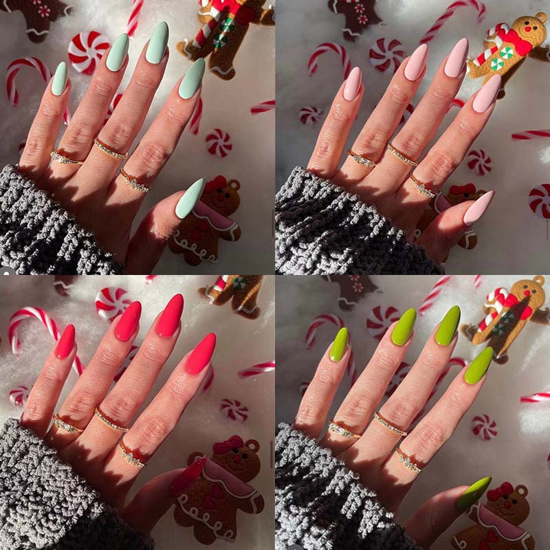 Kunstvolle Nageldesigns mit mattem Finish und elegantem Stiletto Brehn