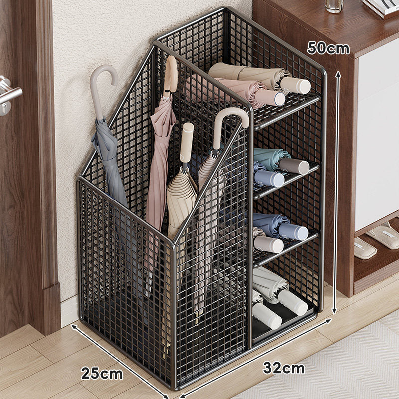 Mesh Eingangs-Regenschirmständer mit Multi-Slot gefaltetem Regenschirmgestell