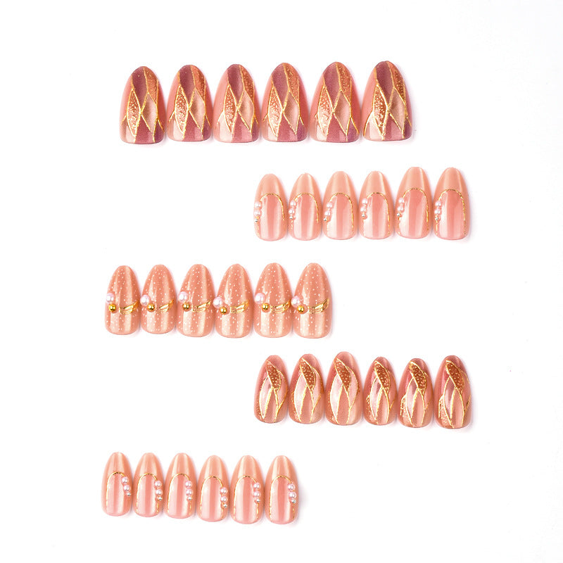 Glamourös Press-On Nagelkunst Set