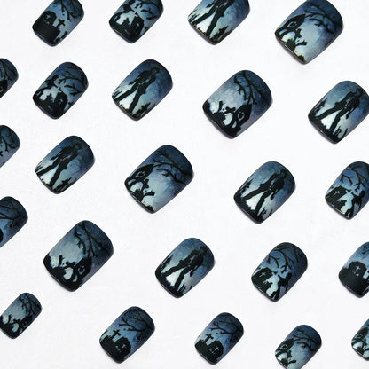 Gothic Friedhof Nagelkunst Brehn