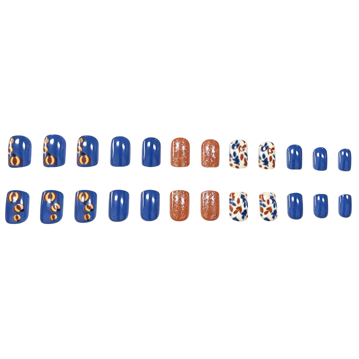 Saisonales Blattdesign Nagelkunst Brehn