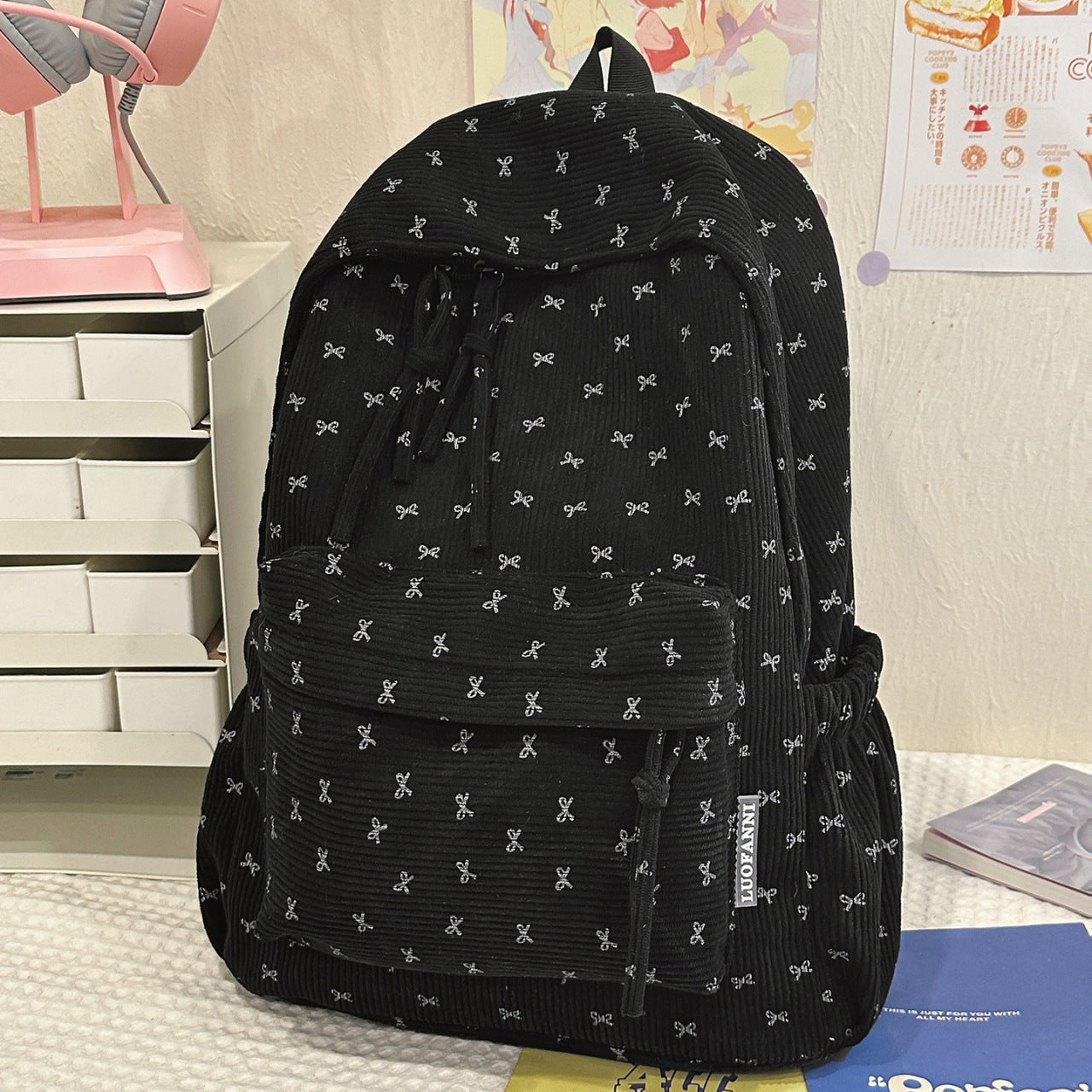 Charmante mit Schleife verzierte Cordura-Schulranzen