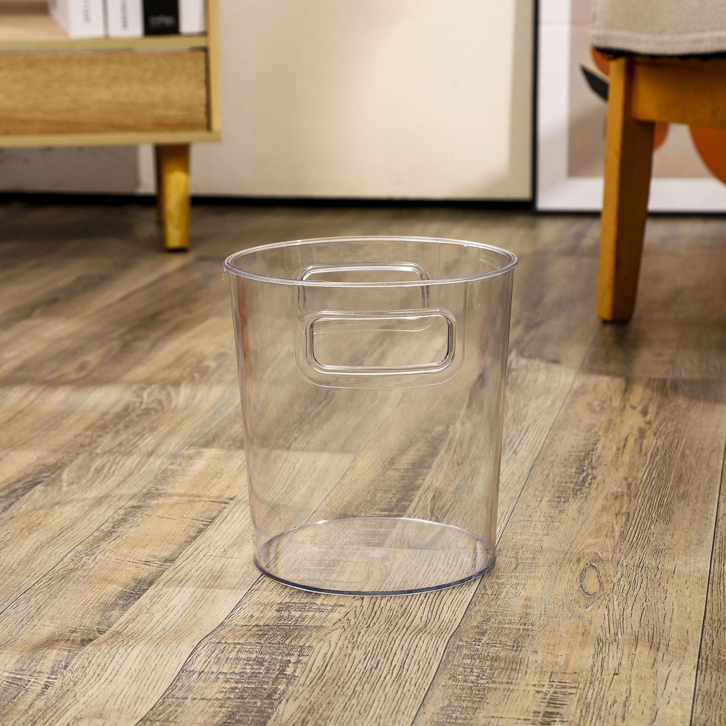 Stilvoller transparenter Mülleimer Brehn