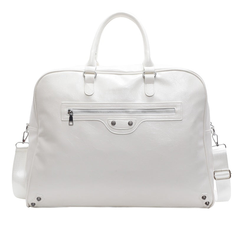 Luxuriöse vintage-inspirierte Leder-Duffle- Tasche Brehn