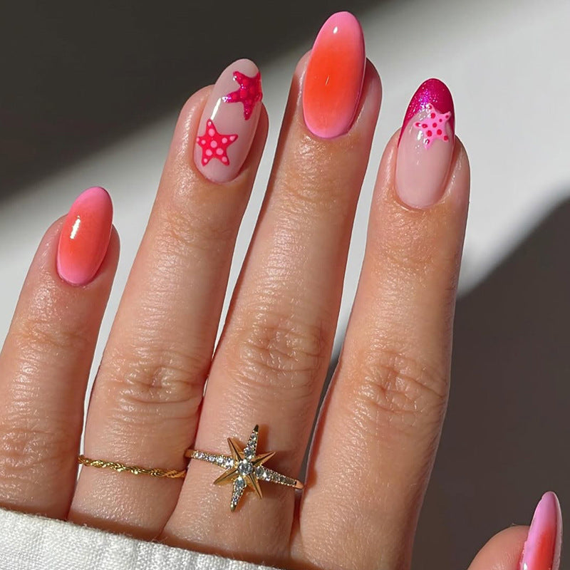 Saisonale Seestern Nagelkunst