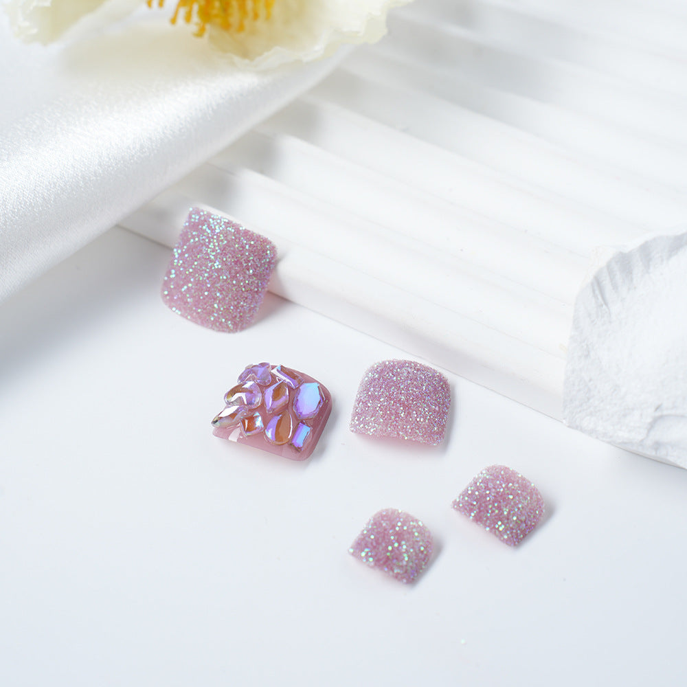 Glitzerndes Strass Press-On Nail Set Brehn
