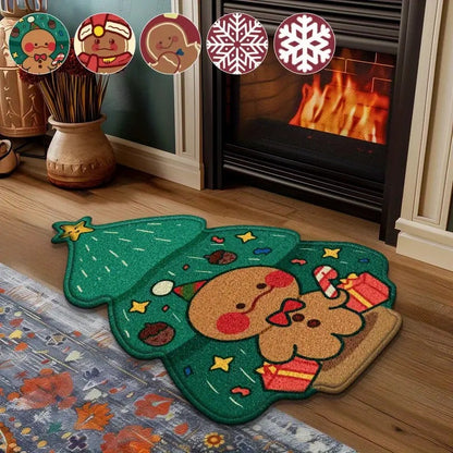 Weihnachtsbaumförmiger Teppich
