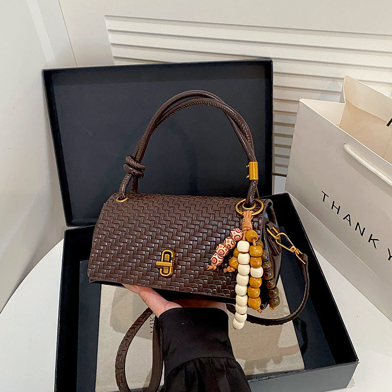 Gepäckte Leder-Handtasche