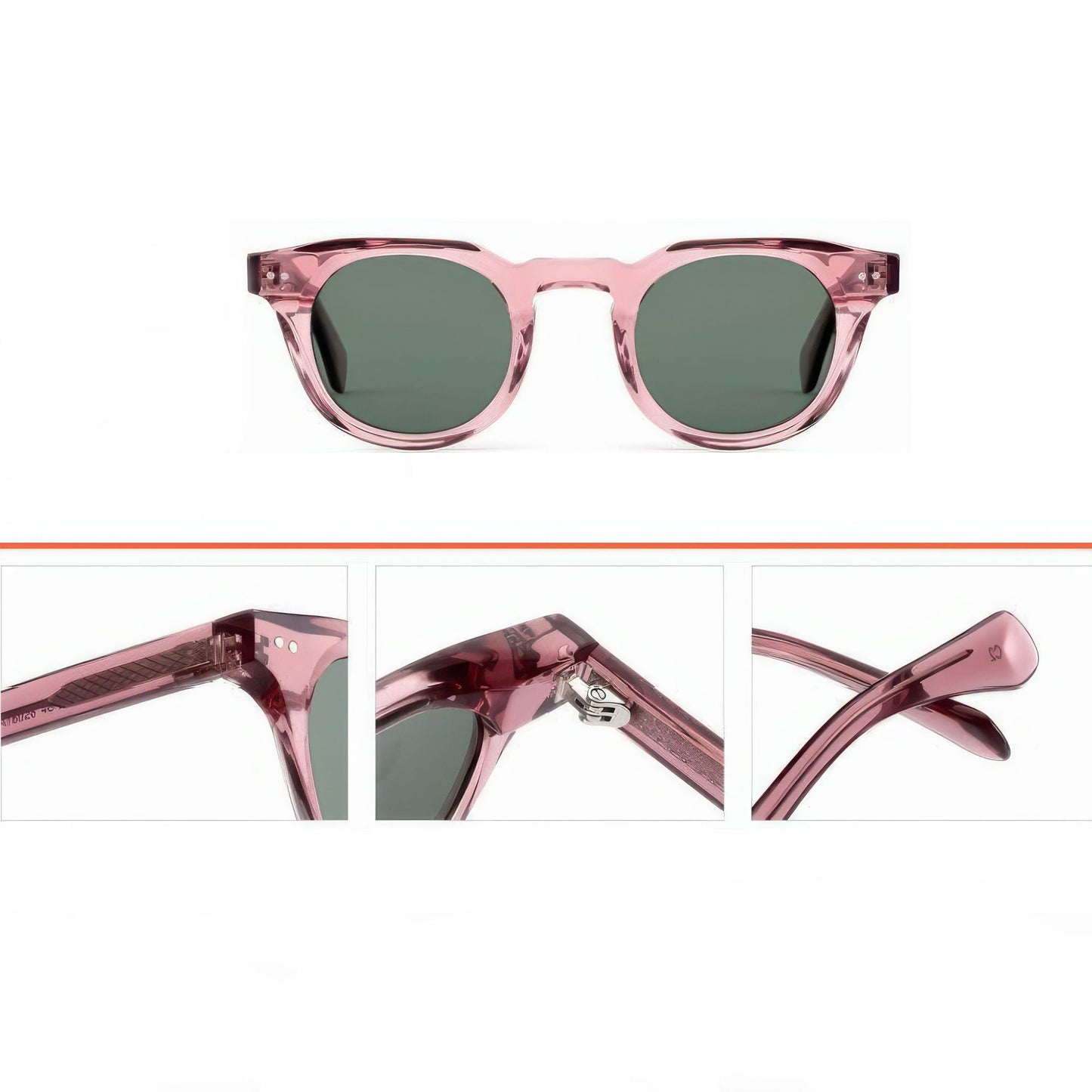 Damen modische Sonnenbrille im klassischen Stil mit hochwertigem Kunststoffrahmen Brehn