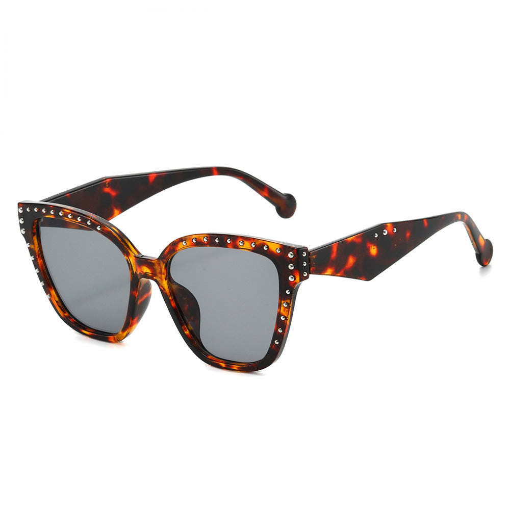 Überdimensionale Fashion Cat-Eye-Sonnenbrille mit Strassdetails Brehn