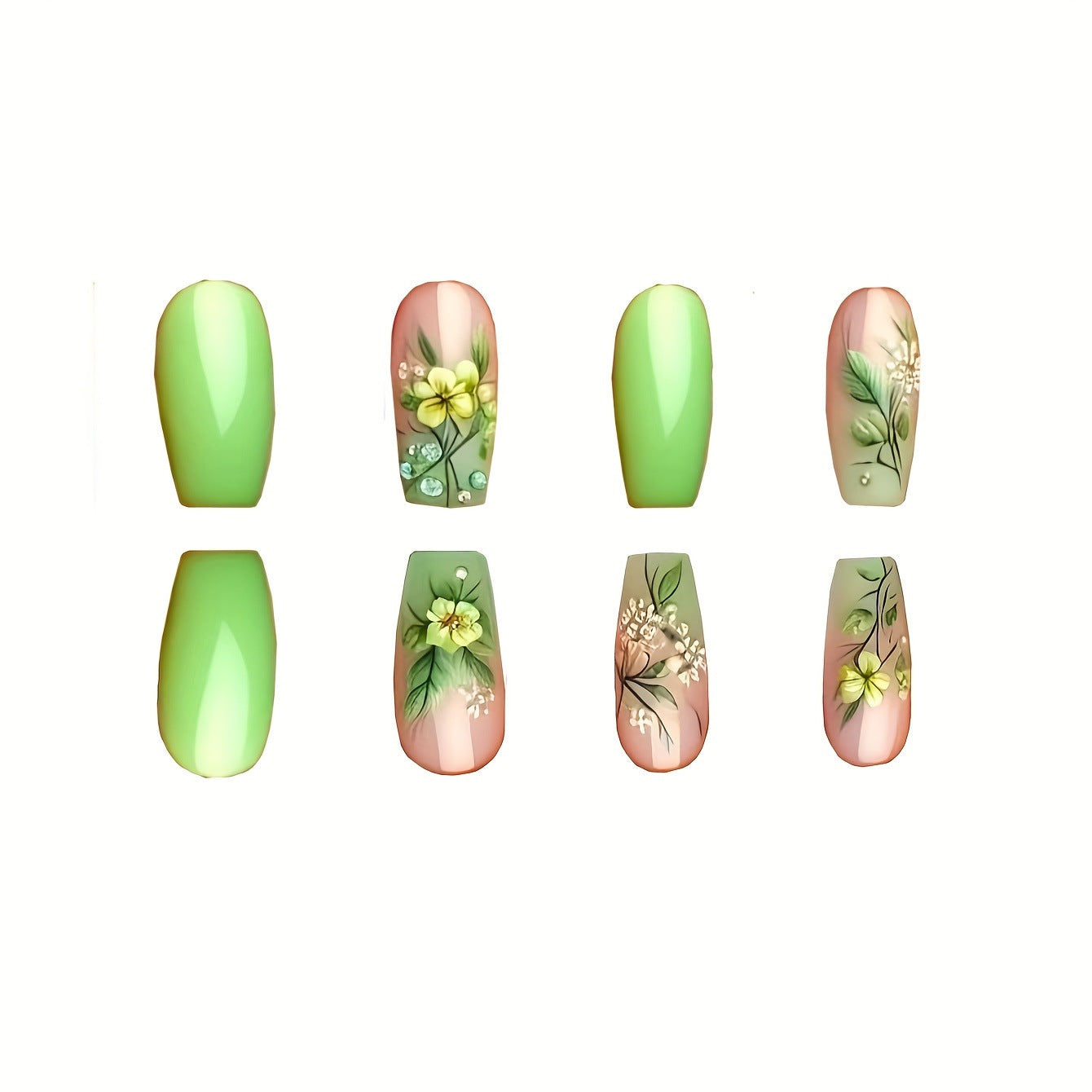 Blumen Kunst Press-On Nageldesign Brehn