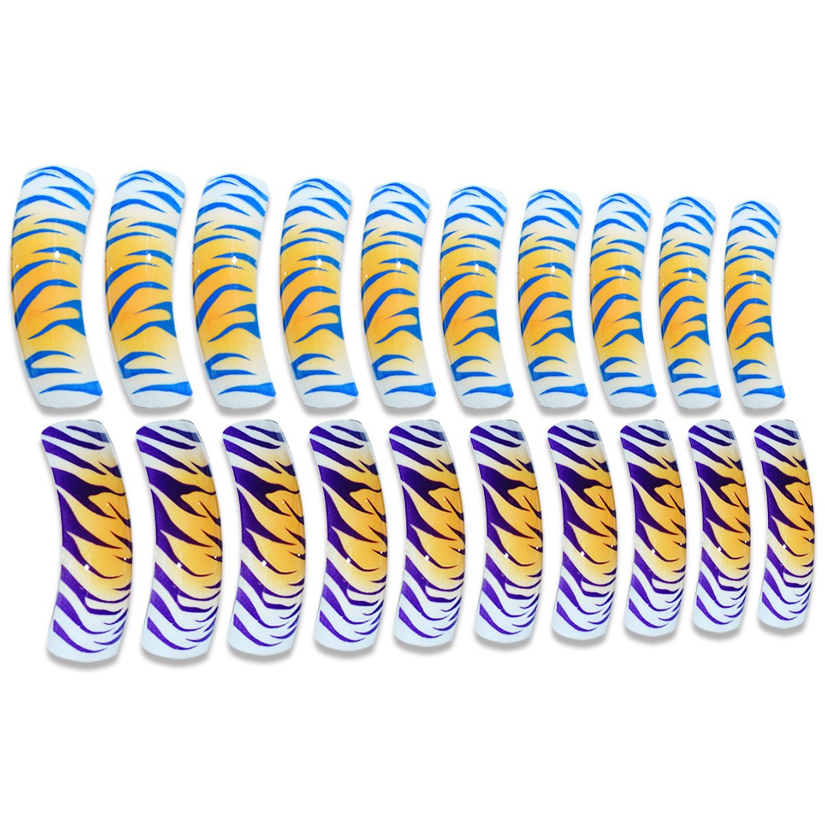 Dekorative Druck-Nagelverlängerungen mit 3D-Elementen Brehn