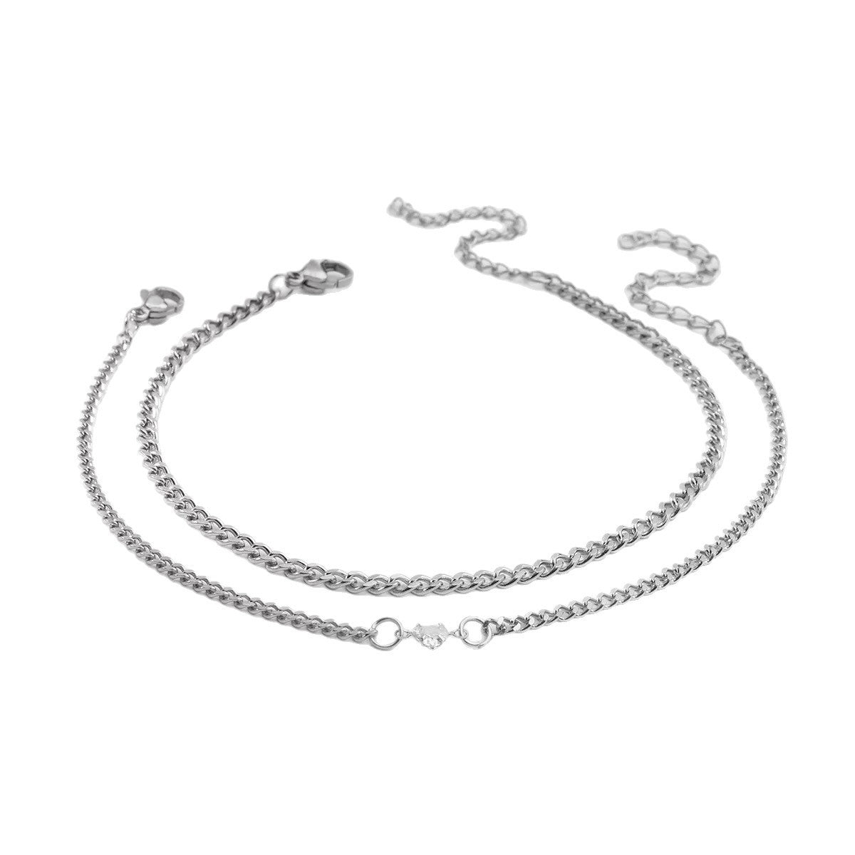 Zarte geflochtene Silberkette Armband Brehn