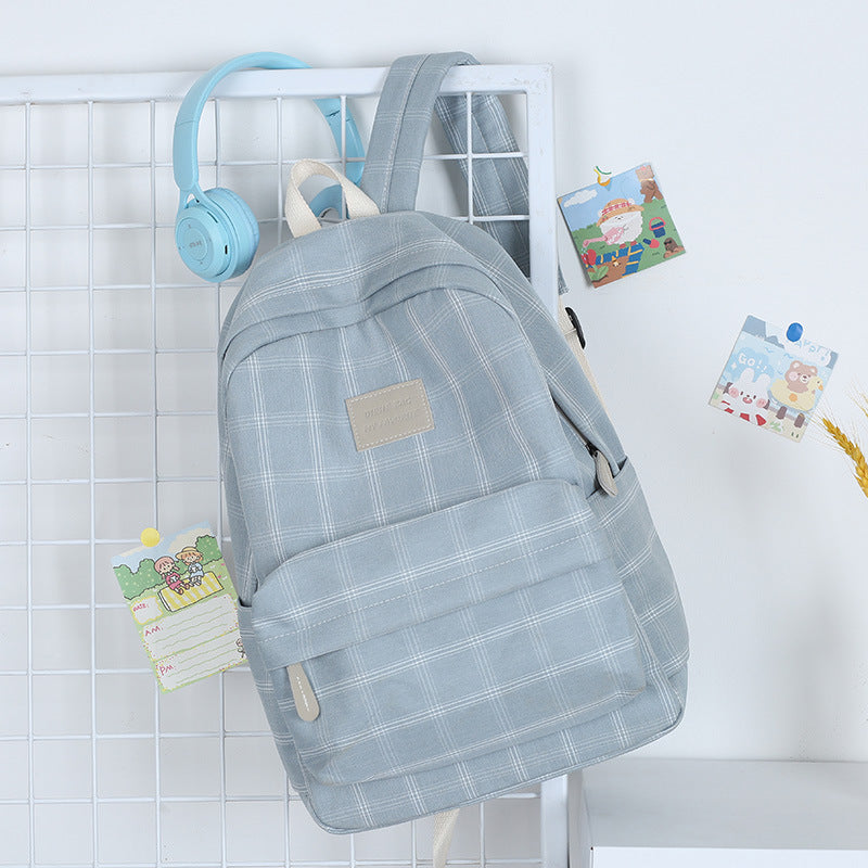 Klassisches Karomuster Schulrucksack Brehn