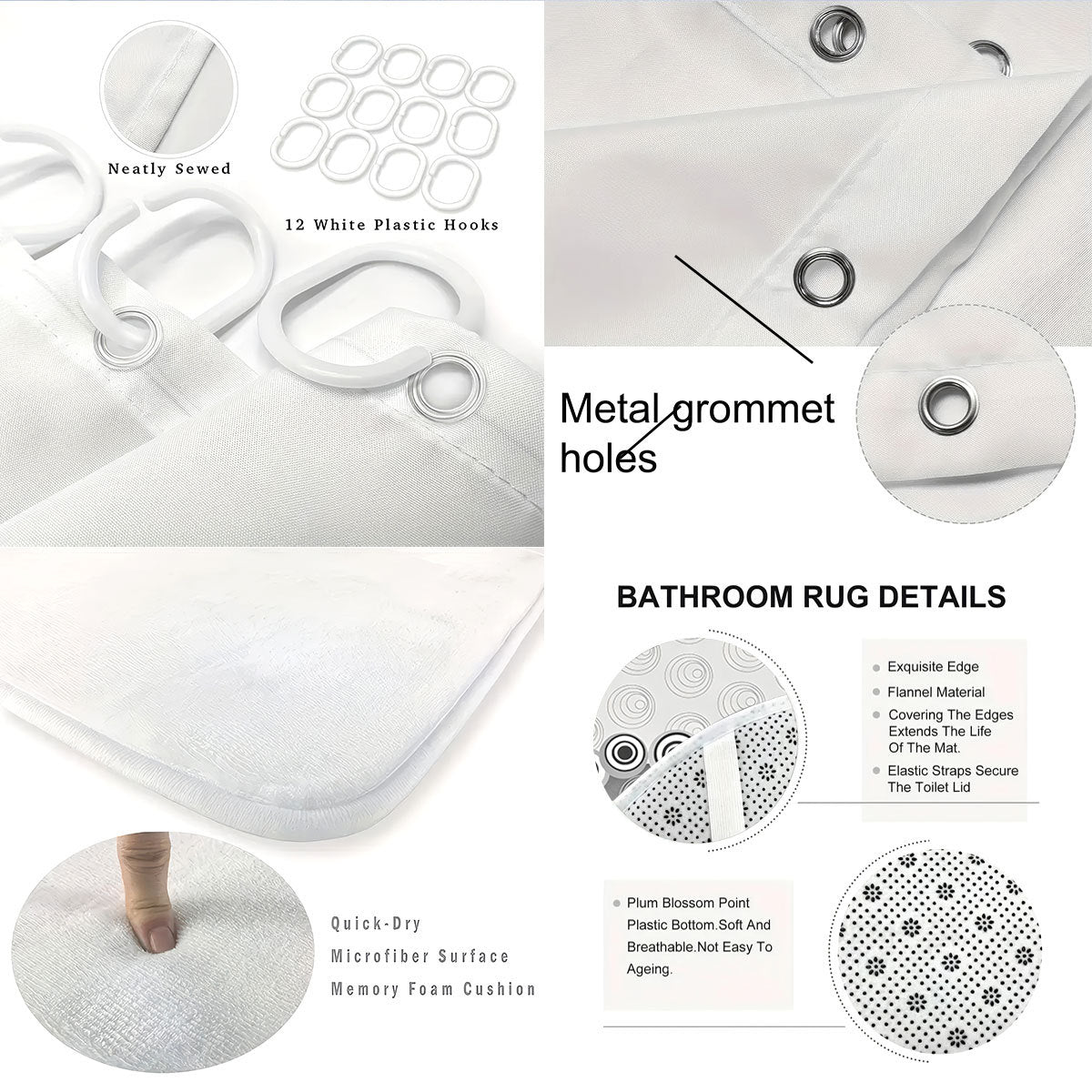 Abstract Design Vier-teilige digitale Badezimmer Set Brehn