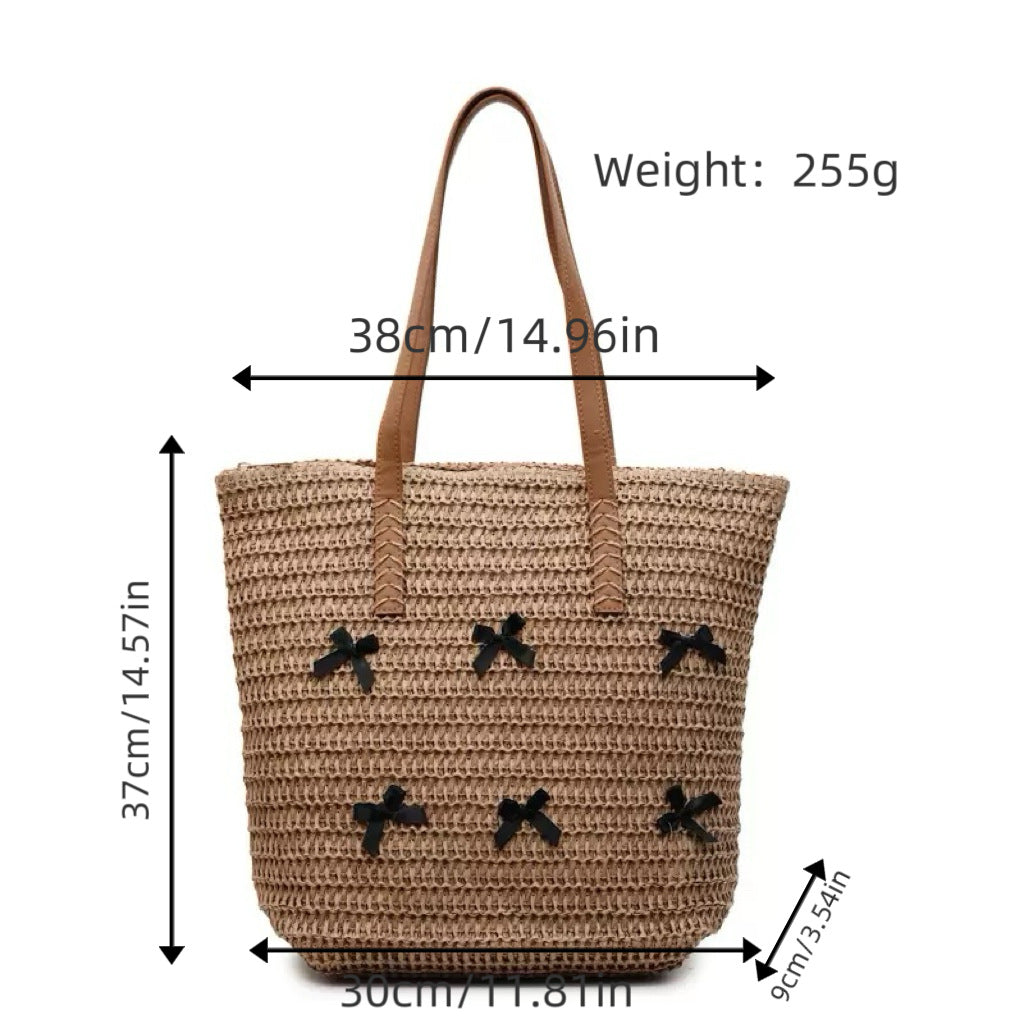 Trendige Große Strandtasche mit Originellen Schleifenapplikationen Brehn