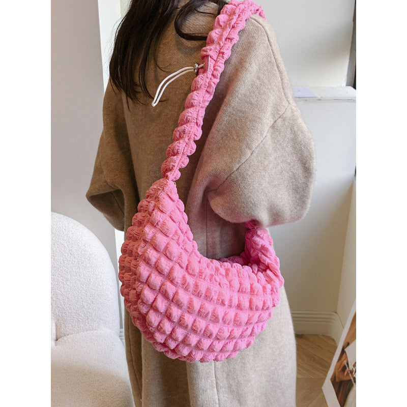 Texturiertes Stoff-Hobo-Bag Brehn