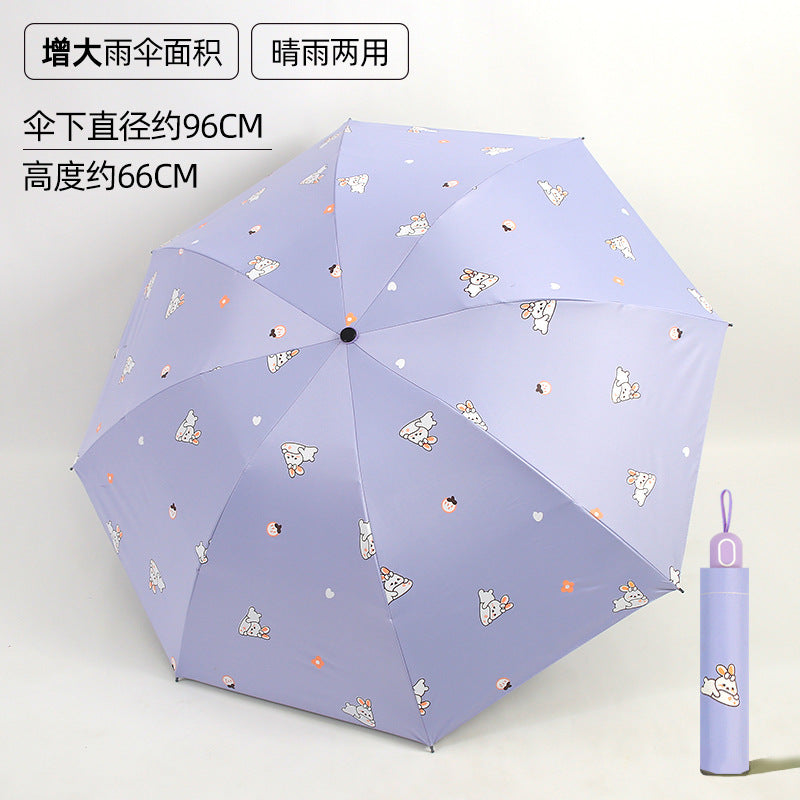 Damen Falt-Regenschirm mit tierischem Muster Brehn