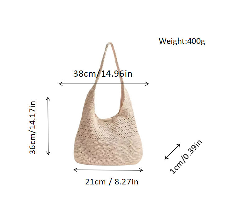 Handtasche Aus Handgehäkeltem Naturmaterial Brehn